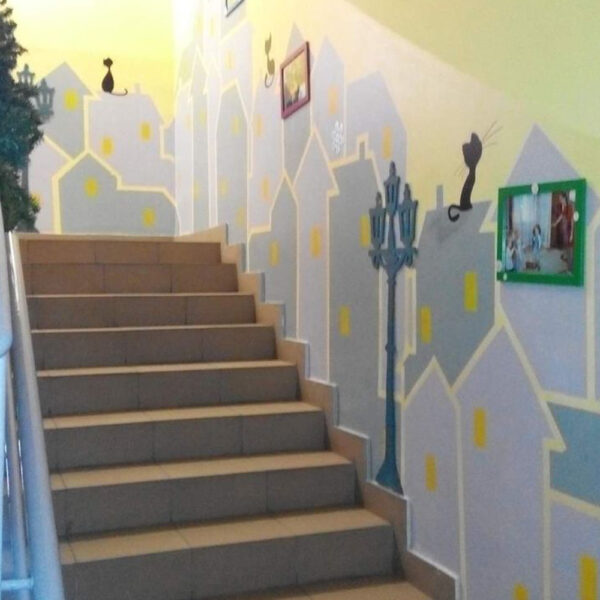 House Indoor Stairs Wall Sticker