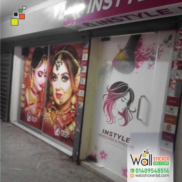 Beauty Parlour Glass Sticker