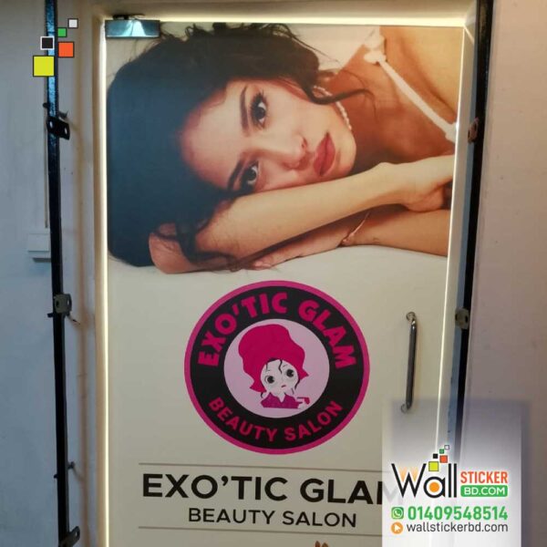 Transform Your Beauty Parlor with Stunning Glass Sticker