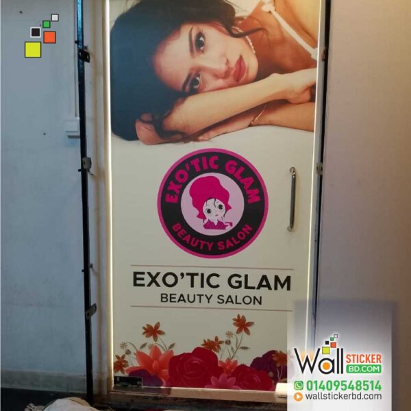 Transform Your Beauty Parlor with Stunning Glass Sticker